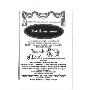 Vintage Cotillion Print AD Hotel Pierre New York City 1950